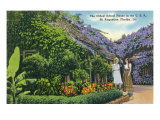 St Augustine  Florida  View of Two Girls outside the Oldest Schoolhouse