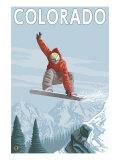 Colorado  Snowboarder Jumping
