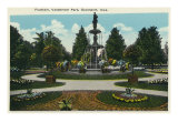 Davenport  Iowa  View of the Vanderveer Park Fountain