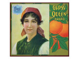 Riverside  California  Gypsy Queen Brand Citrus Label