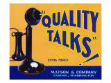 Yakima  Washington  Quality Talks Brand Apple Label