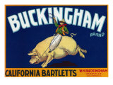 Vacaville  California  Buckingham Brand Pear Label