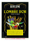 Rhum de Lombre d'Or Martinique Brand Rum Label