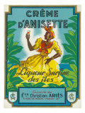 Creme d'Anisette Liqueur Surfine des iles Brand Rum Label