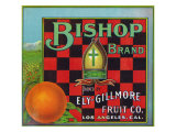 Los Angeles  California  Bishop Brand Citrus Label