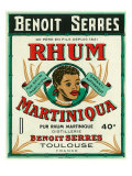 Toulouse  France  Rhum Martiniqua Benoit Serres Brand Rum Label