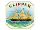 Clipper Brand Cigar Box Label  Nautical
