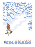 Stylized Snowshoer  Estes Park  Colorado