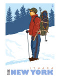 Snow Hiker  Ithaca  New York