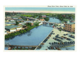 Sioux Falls  South Dakota  Aerial View of the Sioux River