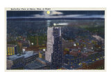 Akron  Ohio  Aerial View of the City at Night