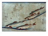 River Trout  Japanese Wood-Cut Print