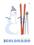 Aspen  Colorado  Snowman with Skis