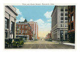 Davenport  Iowa  Views of the Third and Brady Streets