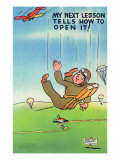 Parachute Jumper Notes that Next Lesson Will be How to Open It