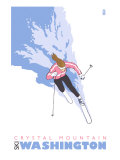 Crystal Mountain  Washington  Stylized Skier