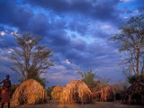 Mursi Huts Protect Tenants from the Oncoming Storm  Ethiopia