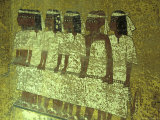 Hieroglyphic Mourners at King Tutankhamun's Sarcophagus  Egypt