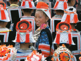 Gejia Miao Girls in Traditional Costume  China