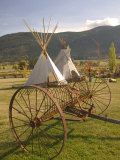 Tepees and Antique Farm Equipment  British Columbia  Canada