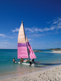 Sailboats on the Beach at Princess Cays  Bahamas