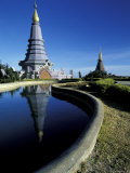 Reflecting Pool at Buddhist Temple  Thailand