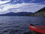 Canoe Along Kluane Lake  Yukon  Canda