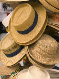 Straw Hats at Port Lucaya Marketplace  Grand Bahama Island  Caribbean