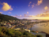 Sunset View of Marigot from Ft Louis  St Martin  Caribbean
