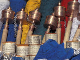 Prayer Wheels  Flags and Inscriptions  Lhasa  Tibet