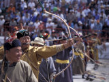 Archery Competition at Naadam Festival  Ulaan Baatar  Mongolia