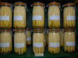 White Asparagus in Shop  Ile St Louis  Paris  France