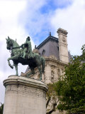 Statue by Town Hall  Paris  France