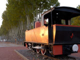 Train Display along Riverbank  Tournon  Rhone-Alps  France