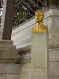 Statue of Eiffel under Eiffel Tower  Paris  France