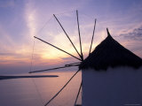 Windmill at Sunrise  Mykonos  Greece