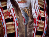 Closeup of Traditional Native Coat with Beads  Kamchatka  Russia