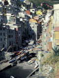 Boats on Downtown Shore  Cinque Terre  Italy