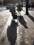 Shadows of Elderly Pedestrians  Paris  France