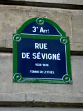 Street Sign in the Marais  Paris  France
