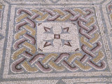 Mosaic Tile Floor in Roman Ruins  Conimbriga  Portugal