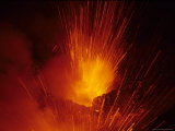 One Vent is Active with Stromoblian Bursts  Mt Etna  Sicily  Italy