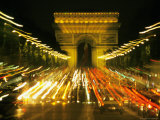 Avenue des Champs-Elysees  Arch of Triumph  Paris  France
