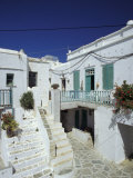 Stairs  Houses and Decorations of Chora  Cyclades Islands  Greece