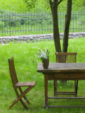 Table on Grounds of Hotel Kendov Dvorec  Spodnja Idrija  Slovenia