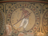 Mosaic Tile Floor of Abbaye de St-Philibert  Burgundy  Tournus  France