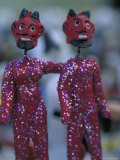 Clay Devils Exchanged Between Friends During the Day of the Dead Festivities  Oaxaca  Mexico