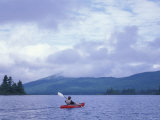 Kayaking on Moose River Bow Loop  Northern Forest  Maine  USA