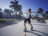 Ocean Drive and Lummus Park  South Beach  Miami  Florida  USA