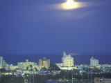 Moon over Miami Beach  Florida  USA